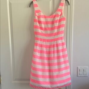 Pink and White Striped Dress